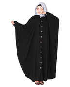 Ultra smart casual front open kaftan with shining metallic rivets Grey