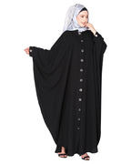 Ultra smart casual front open kaftan with shining metallic rivets Grey