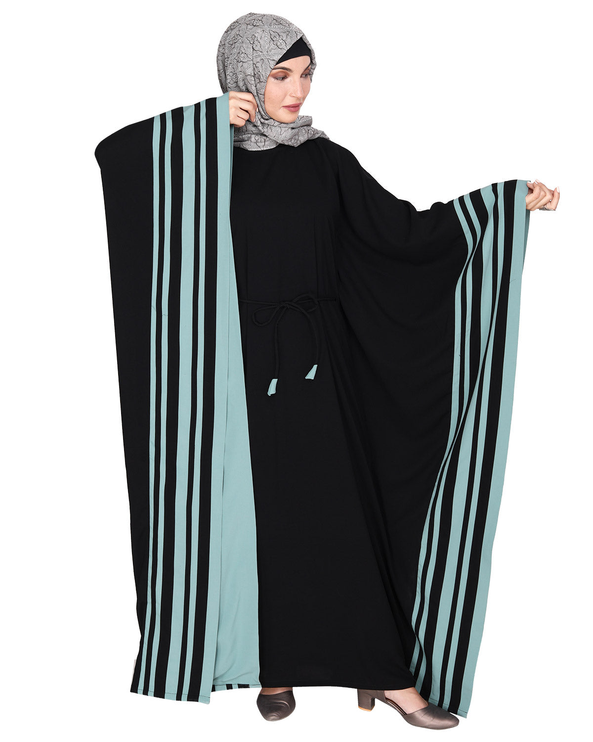 Kaftan with Striped Border
